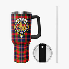 McPherson Modern Tartan Crest 40 oz Insulated Tumbler with Handle