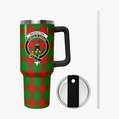 Middleton Modern Tartan Crest 40 oz Insulated Tumbler with Handle