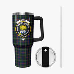 Purves Tartan Crest 40 oz Insulated Tumbler with Handle