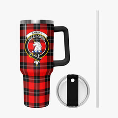 Ramsay Modern Tartan Crest 40 oz Insulated Tumbler with Handle