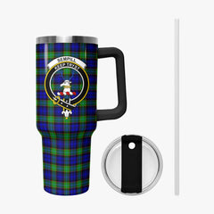 Sempill Modern Tartan Crest 40 oz Insulated Tumbler with Handle