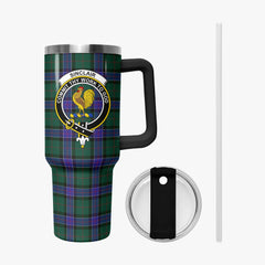 Sinclair Hunting Modern Tartan Crest 40 oz Insulated Tumbler with Handle