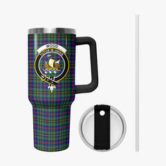 Wood Tartan Crest 40 oz Insulated Tumbler with Handle