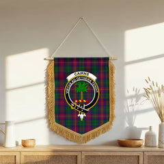 Cairns Tartan Crest Wall Hanging Banner - Wood Pole