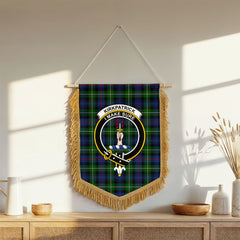 Kirkpatrick Tartan Crest Wall Hanging Banner - Wood Pole