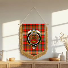 MacGill Modern Tartan Crest Wall Hanging Banner - Wood Pole