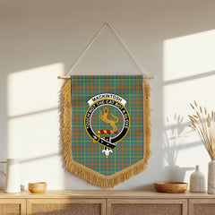 MacKintosh Hunting Ancient Tartan Crest Wall Hanging Banner - Wood Pole