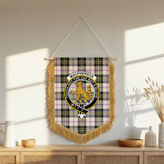 MacPherson Dress Ancient Tartan Crest Wall Hanging Banner - Wood Pole