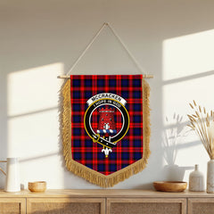 McCracken Tartan Crest Wall Hanging Banner - Wood Pole