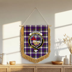 McDonald Dress Modern Tartan Crest Wall Hanging Banner - Wood Pole