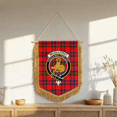 McGillivray Modern Tartan Crest Wall Hanging Banner - Wood Pole