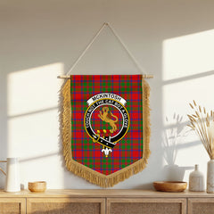 McKintosh Modern Tartan Crest Wall Hanging Banner - Wood Pole