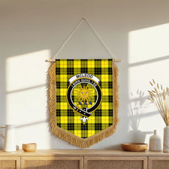 McLeod of Lewis Modern Tartan Crest Wall Hanging Banner - Wood Pole