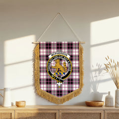 McPherson Hunting Modern Tartan Crest Wall Hanging Banner - Wood Pole