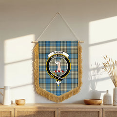 Napier Ancient Tartan Crest Wall Hanging Banner - Wood Pole