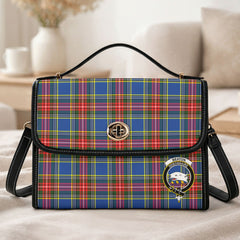 Beaton Modern Tartan Crest Satchel Bag