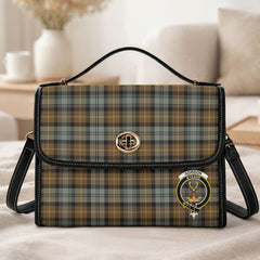 Gordon Weathered Tartan Crest Satchel Bag