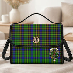 Rollo Modern Tartan Crest Satchel Bag