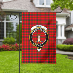 Bain Tartan Crest Garden Flag