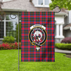 Carrick District Tartan Crest Garden Flag