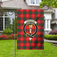 Chisholm Modern Tartan Crest Garden Flag