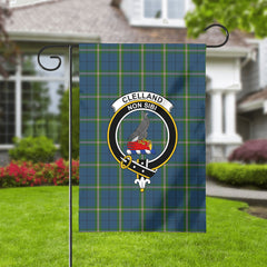 Clelland Tartan Crest Garden Flag