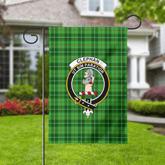 Clephan (or Clephane) Tartan Crest Garden Flag