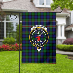 Colquhoun Modern Tartan Crest Garden Flag