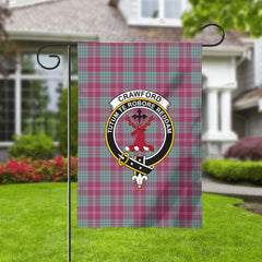 Crawford Ancient Tartan Crest Garden Flag