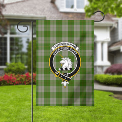 Cunningham Dress Green Dancers Tartan Crest Garden Flag