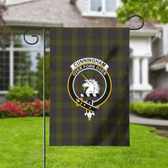 Cunningham Hunting Modern Tartan Crest Garden Flag
