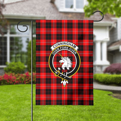 Cunningham Modern Tartan Crest Garden Flag