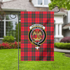 Drummond Modern Tartan Crest Garden Flag