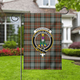 Fergusson Weathered Tartan Crest Garden Flag