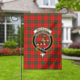 MacAuley Modern Tartan Crest Garden Flag