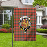 McPherson Weathered Tartan Crest Garden Flag