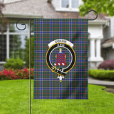 Ogilvie Hunting Modern Tartan Crest Garden Flag