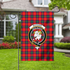 Ruthven Modern Tartan Crest Garden Flag