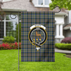Scott Green Modern Tartan Crest Garden Flag
