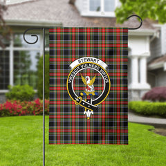 Stewart Black Tartan Crest Garden Flag