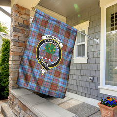 Anderson Modern Tartan Crest Garden Flag