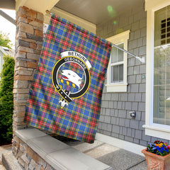Bethune Modern Tartan Crest Garden Flag