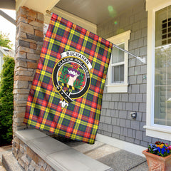 Buchanan Modern Tartan Crest Garden Flag