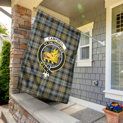 Campbell Argyll Weathered Tartan Crest Garden Flag