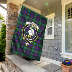 Campbell of Cawdor Modern Tartan Crest Garden Flag