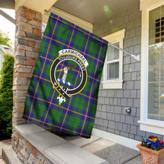 Carmichael Modern Tartan Crest Garden Flag