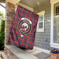 Carrick District Tartan Crest Garden Flag
