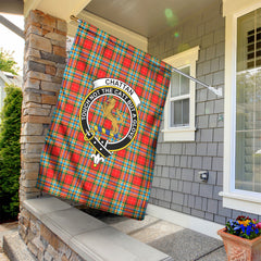 Chattan Tartan Crest Garden Flag