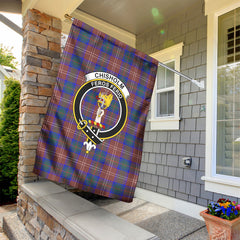 Chisholm Hunting Modern Tartan Crest Garden Flag