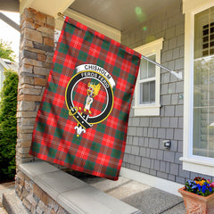 Chisholm Modern Tartan Crest Garden Flag